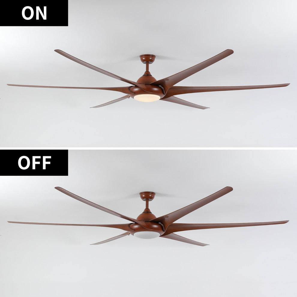 100" ABS Ceiling Fans With Lights And Remote, Walnut