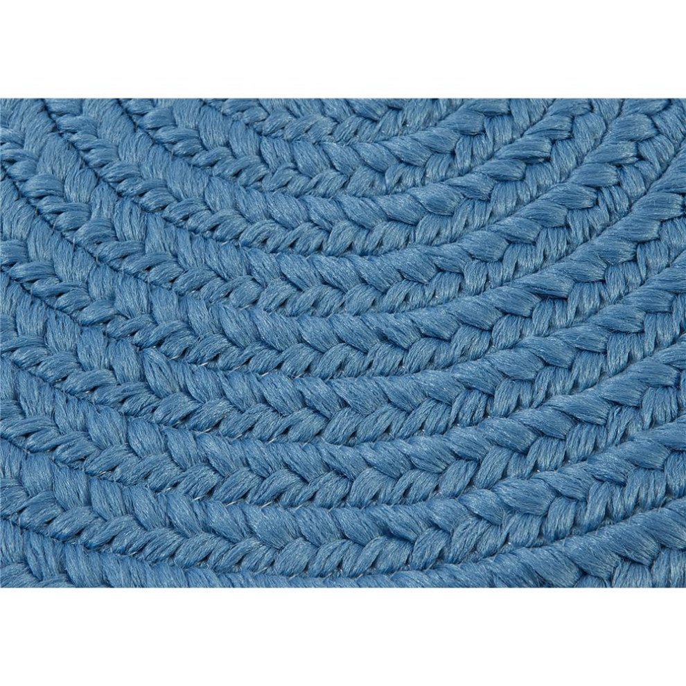 Colonial Mills Rug Reversible Flat-Braid, Oval Runner Oasis Blue Runner, Oval