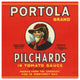 "Portola Brand Pilchards" Digital Paper Print by Retrolabel, 32"x32"
