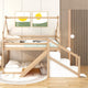 Gewnee Twin over Twin House Loft or Bunk Bed