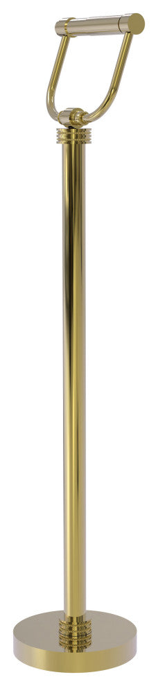 Free Standing Toilet Tissue Holder, Unlacquered Brass