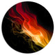 Yellow Red 3D Abstract Waves, Abstract Round Metal Wall Art, 36"