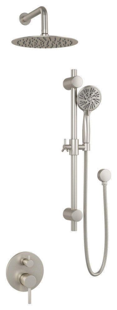 Refuge Combo Shower System, 2.5 GPM, Brushed Nickel