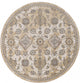 HomeRoots 9' Ivory Sand Machine Woven Traditional Round Indoor Area Rug