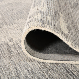 Mexico Abstract Ivory Gray Hand-Hooked Area Rug 2' x 3'