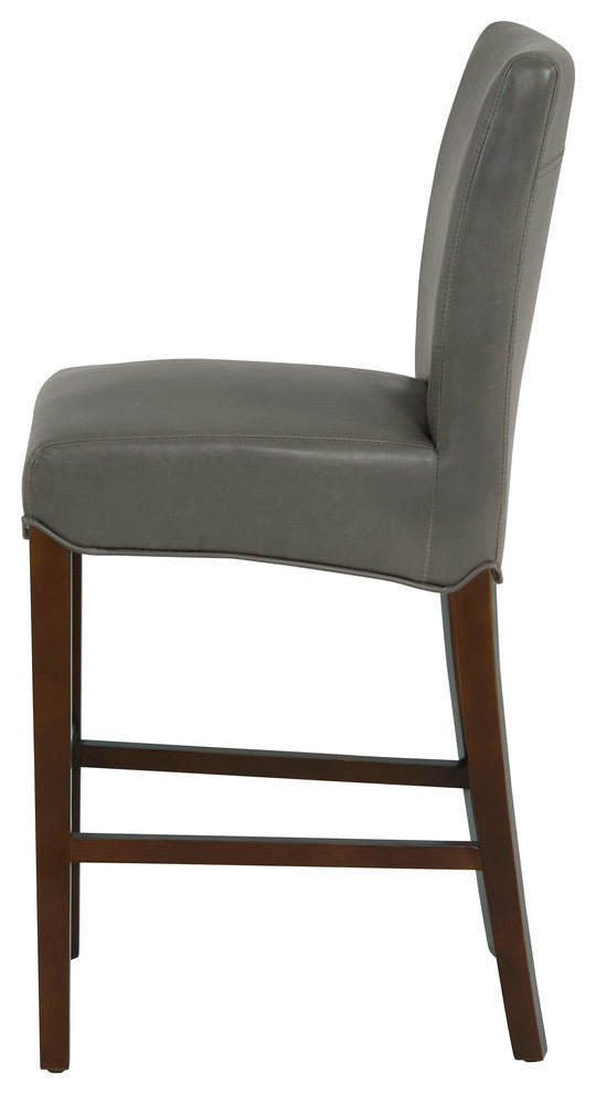 Milton Fabric Stool, Vintage Gray, Counter Stool, Bonded Leather