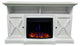 62" Summit Farmhouse Electric Fireplace Mantel With Deep Log Insert, White