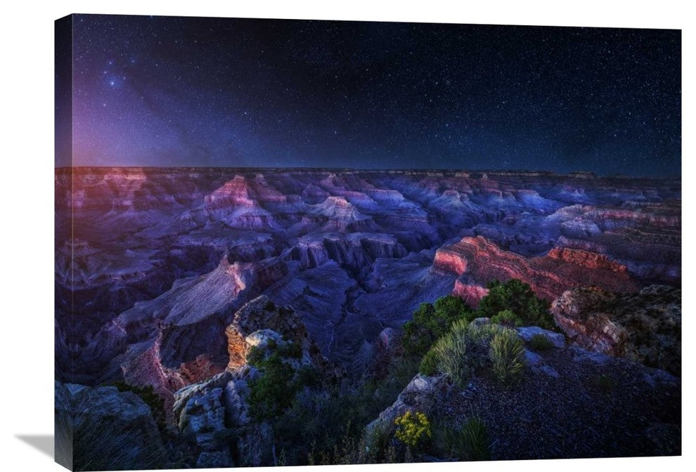 "Grand Canyon Night" Stretched Canvas Giclee by Juan Pablo De, 30x22"