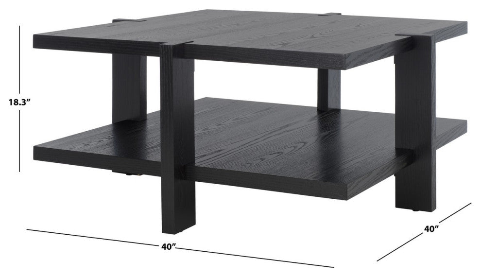Safavieh Couture Quigley Square Coffee Table, Black