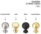 Utopia Alley Cabinet Knob Polished Gold/Matte Black/Brushed Nickel/Brushed Brass, Matt Black, 1 Pack