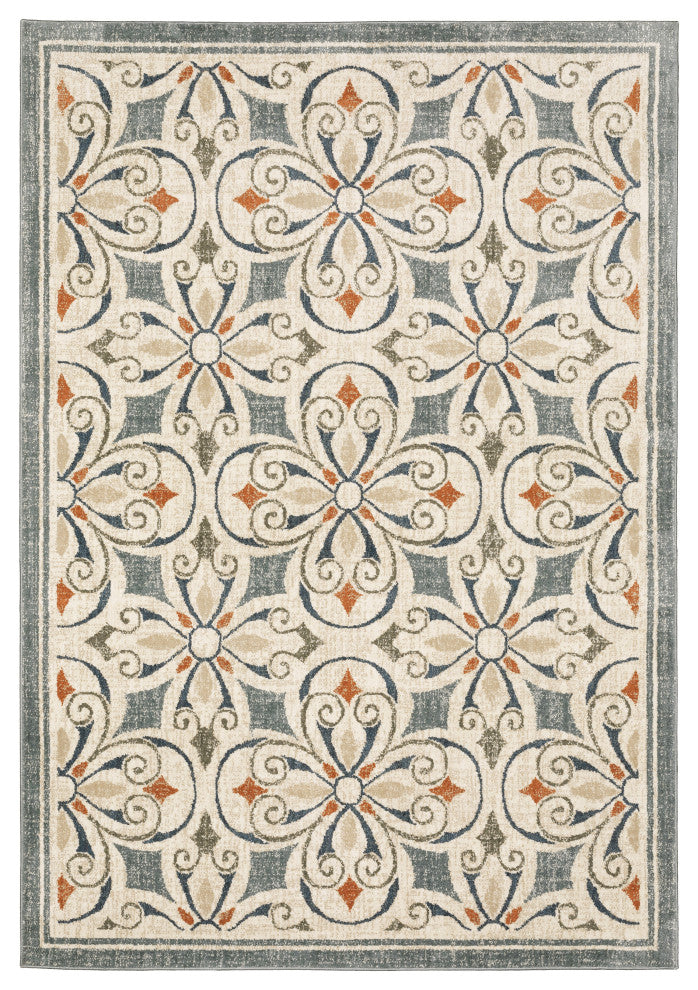 Oriental Weavers Fiona Indoor Rug Grey/ Beige 2'3" X 7'3"
