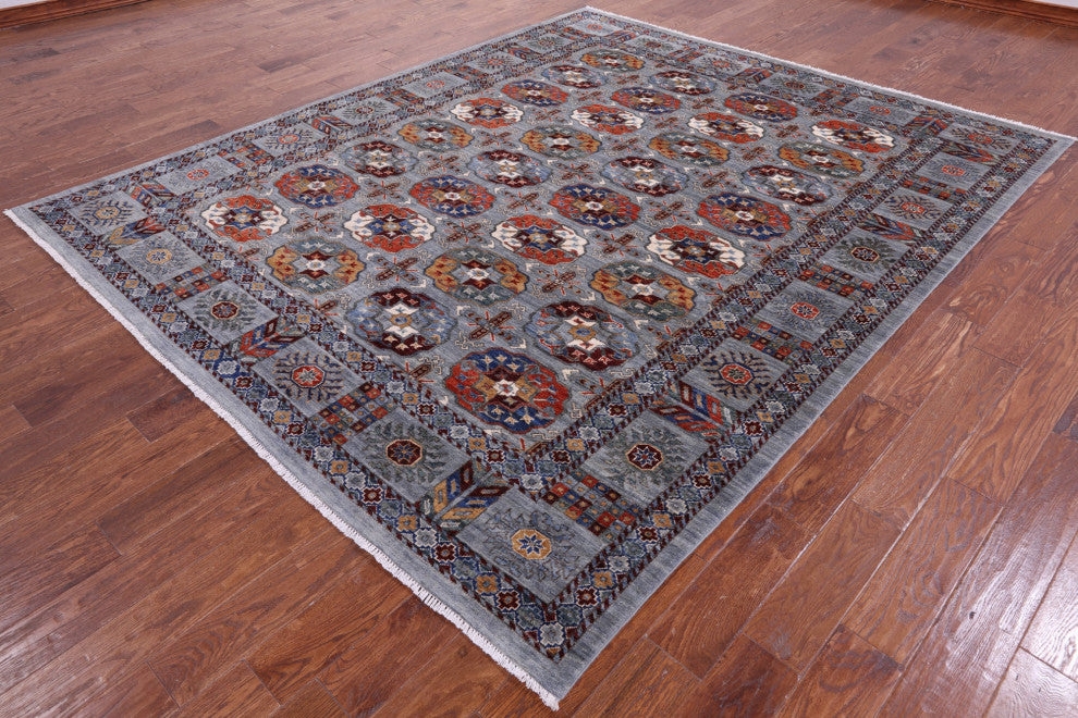 Super Turkmen Ersari Handmade Wool Rug 8' 1" X 9' 9" - Q15632