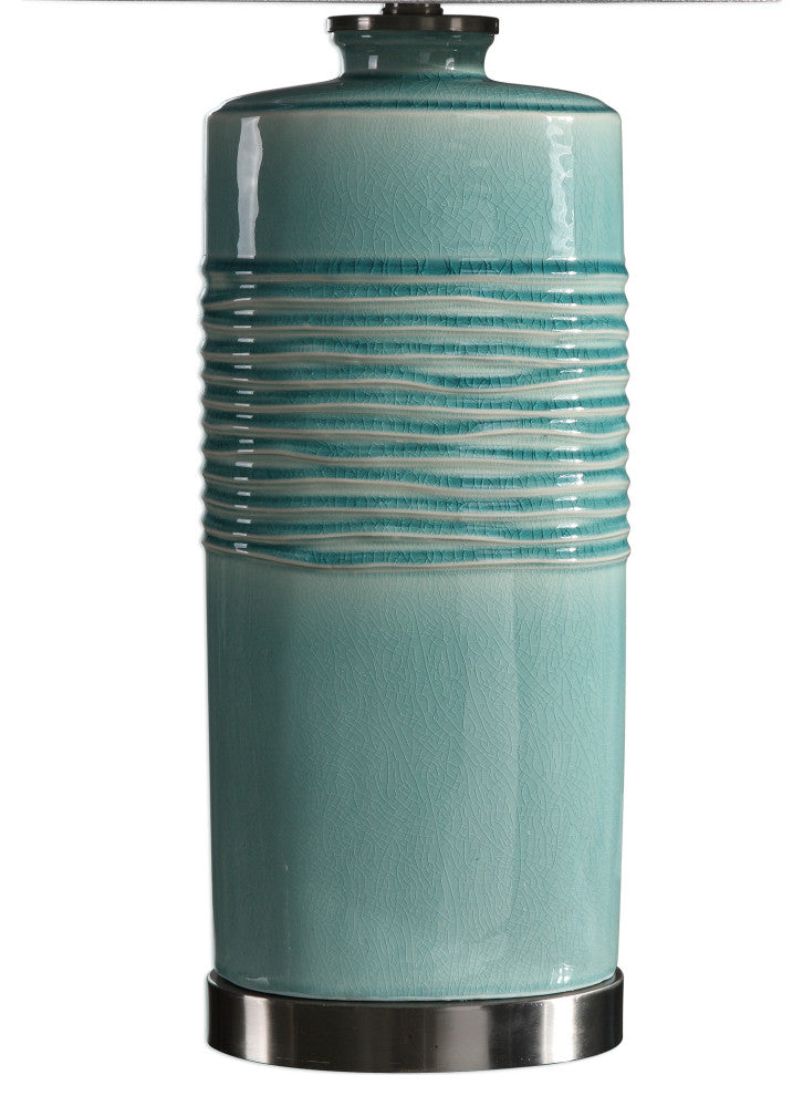 Uttermost Rila Distressed Teal Table Lamp