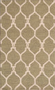 Transitional Trellis Oushak Oriental Hand-Tufted Area Rug, Sage Green, 3x5'
