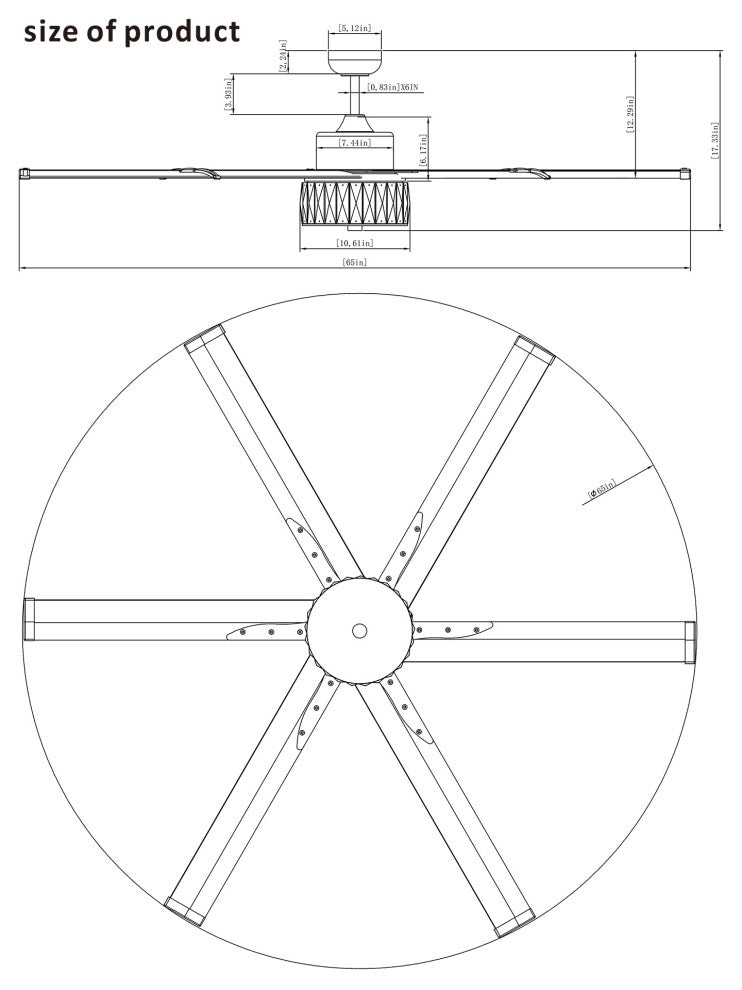 65 in. Indoor Nickel Integrated LED Crystal Ceiling Fan with DC Motor and Remote