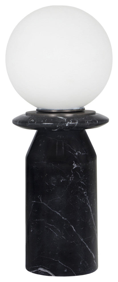 Globe Onyx Black Marble Lamp