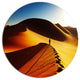 Yellow Sahara Desert Algeria, Landscape Large Disc Metal Wall Art, 38"