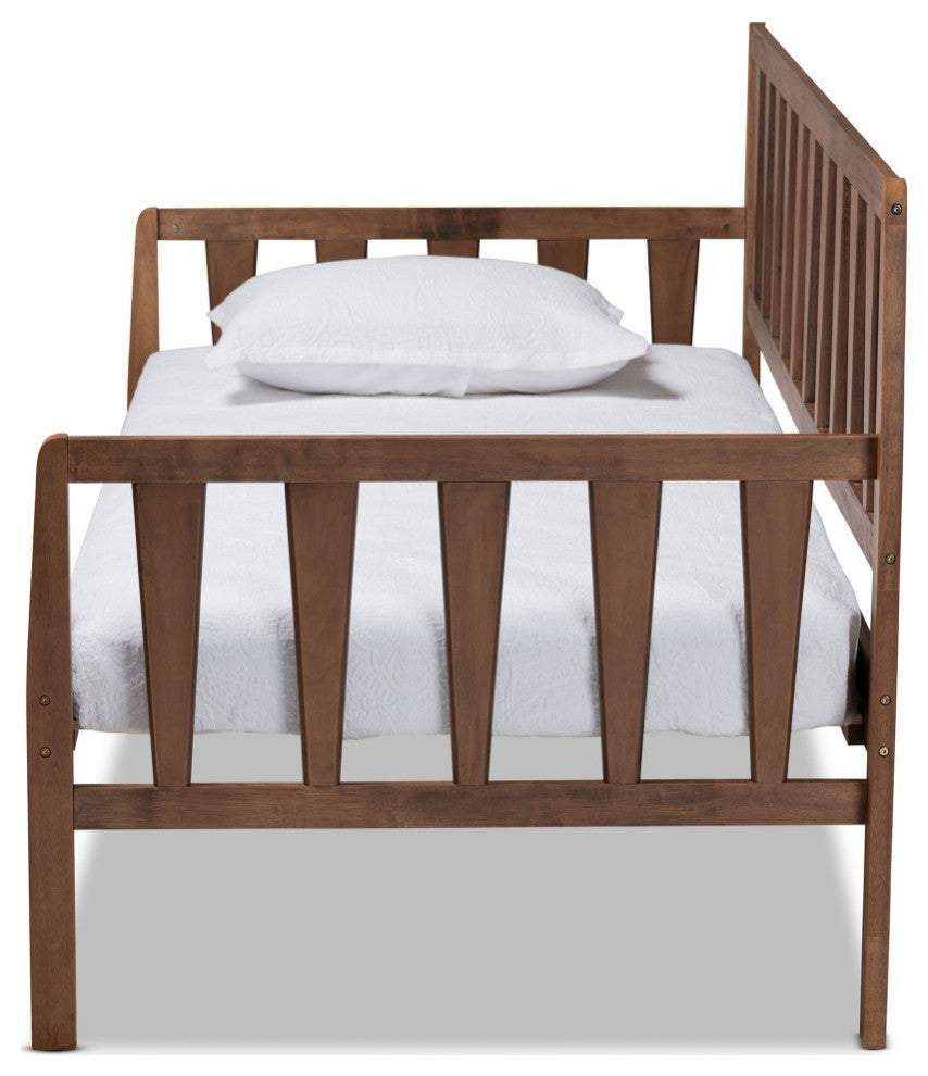 Bree Walnut Effect Modern Farmhouse Daybed