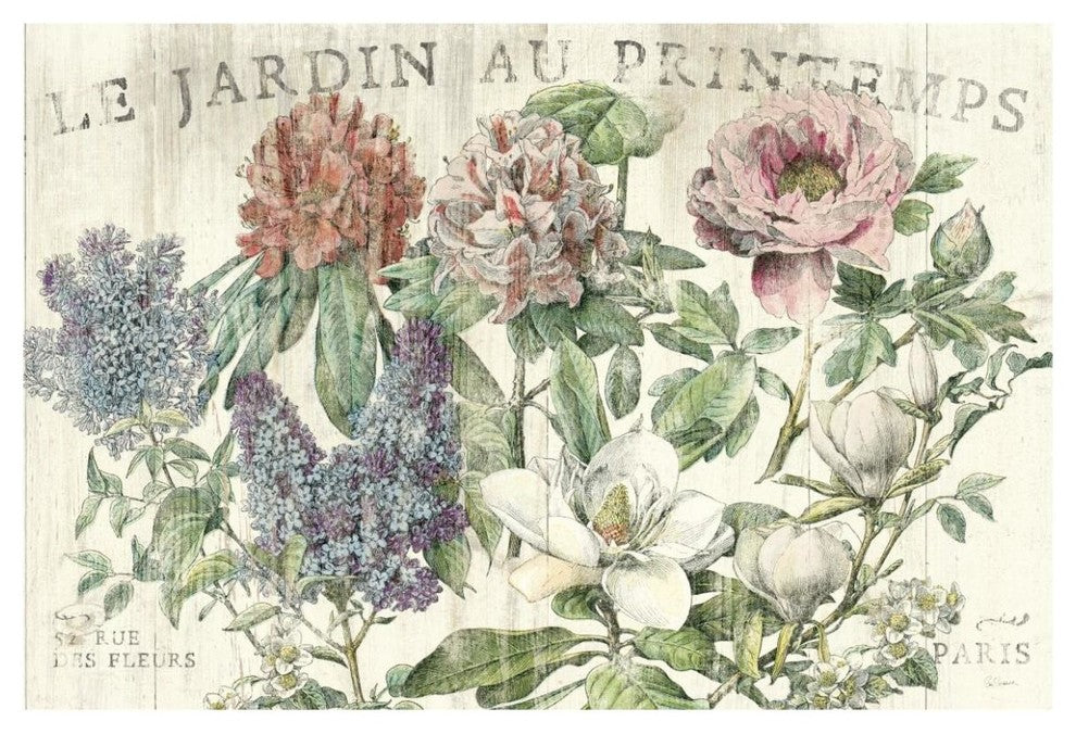 "Le Jardin Printemps" Digital Paper Print by Sue Schlabach, 62"x42"