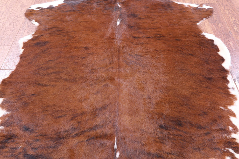 6' 2" X 5' 2" Natural Cowhide Rug C1961