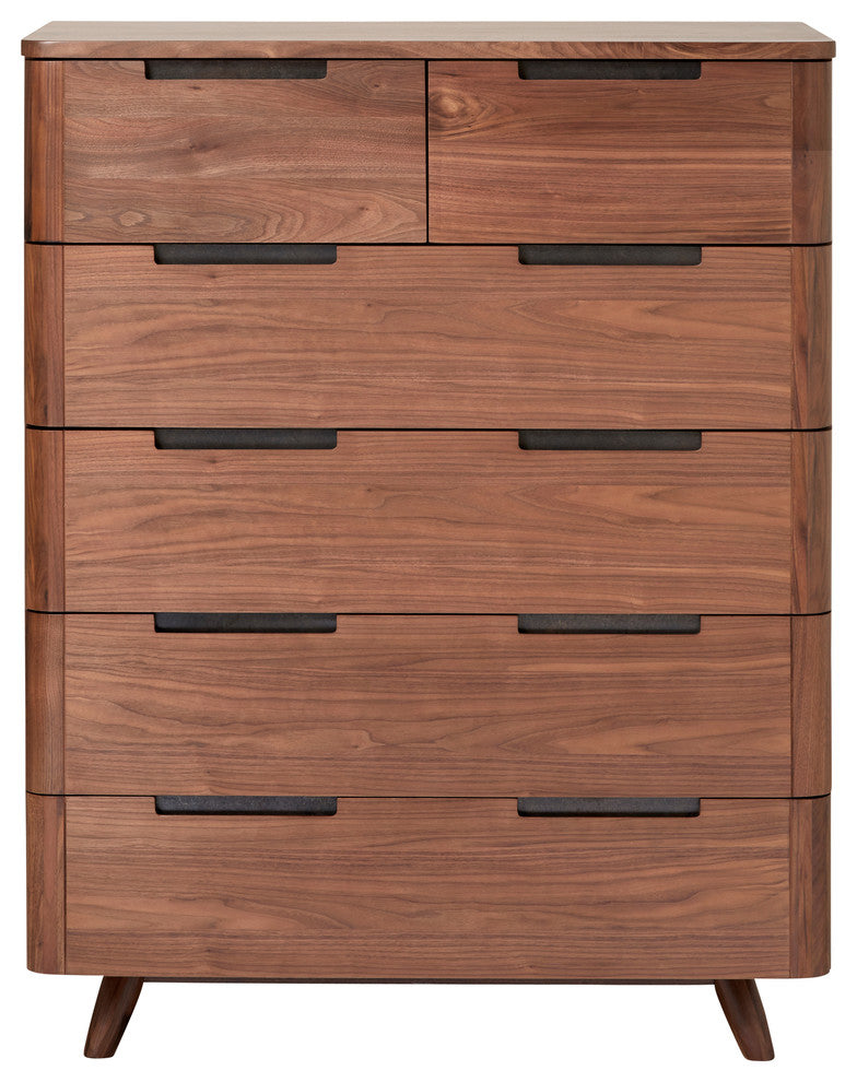 Tahoe Mid Century Modern American Walnut 6-Drawer Chest