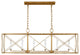 Beatrix 6-Light Indoor Large Linear Lantern Pendant, Antique Gild Gold