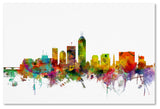 "Indianapolis, Indiana Skyline" Canvas Art by Michael Tompsett