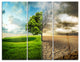 "Global Warming" Glossy Metal Wall Art, 3 Panels, 36"x28"