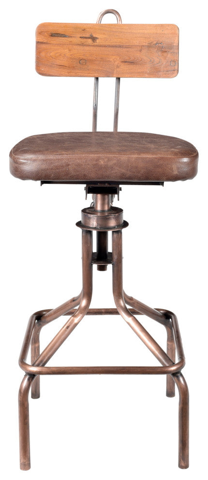 Industrial National Barstool - Brown