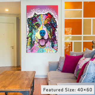 "Australian Shepherd" Wrapped Canvas Art Print, 40x26x1.5