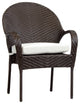 Bahia Chocolate Bistro Dining Arm Chair, Sunsetter Capri