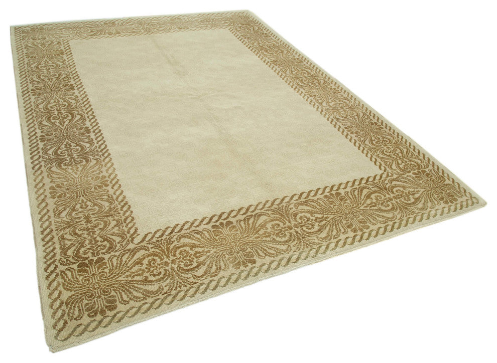 Rug N Carpet - Handmade Oriental 6' 11" x 9' 8" One-of-a-Kind Oushak Area Rug