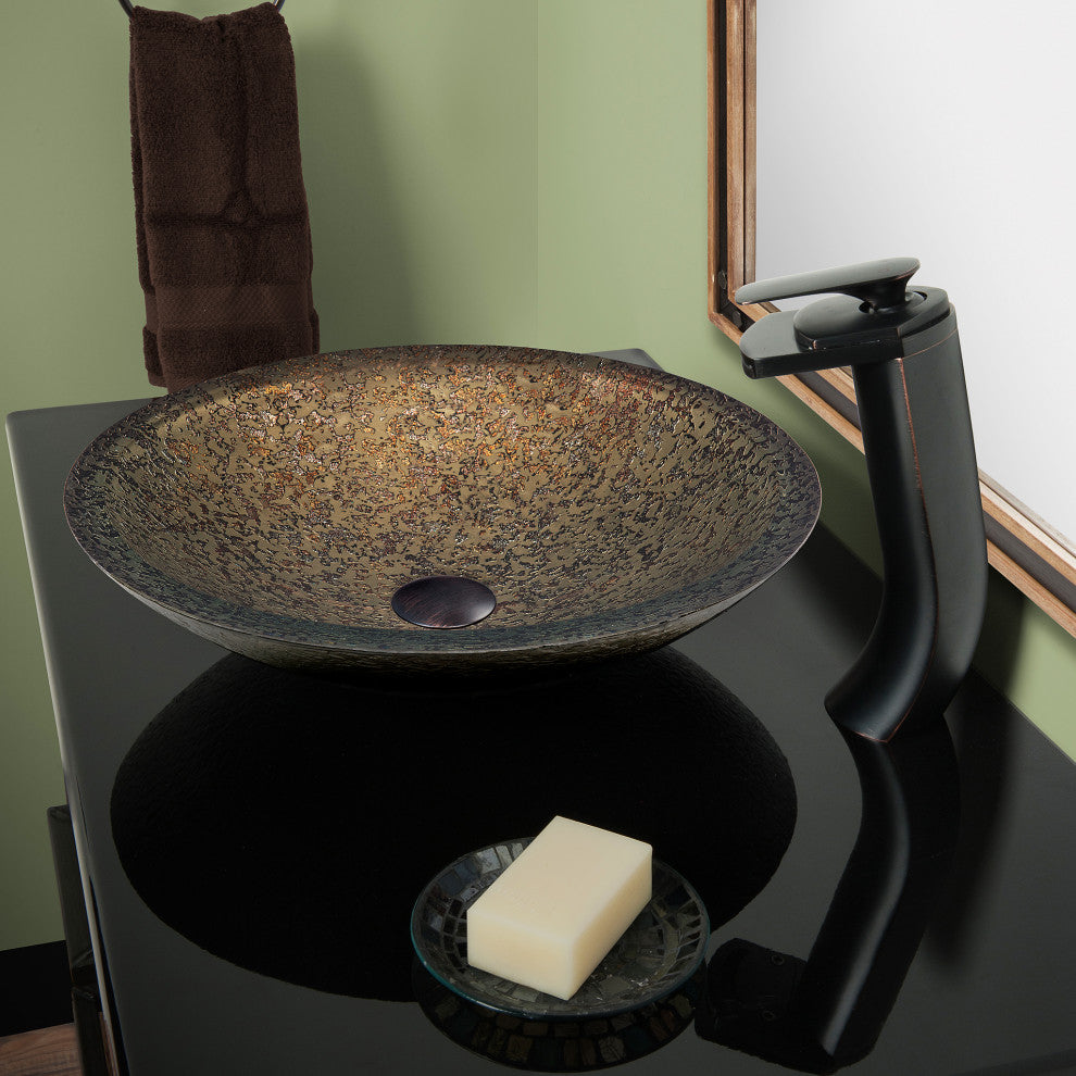 Cascade Single Lever Waterfall Vessel Faucet, GF-057 series, Oil Rubbed Bronze