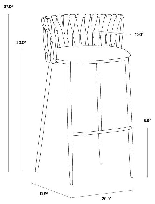 Sarai Barstool, Belfast Koala Gray