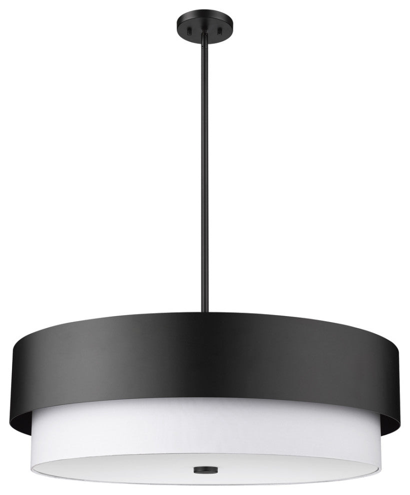 Z-LITE 6-Light Pendant, Matte Black
