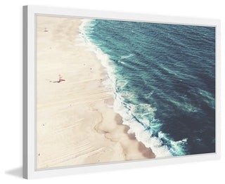 "Nazare Beach" Framed Print by Ingrid Beddoes