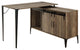 Acme Zakwani Writing Desk With USB Rustic Oak and Black Finish OF00012