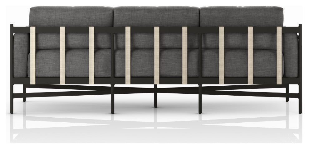 Hearst Outdoor Sofa-99"-Charcoal