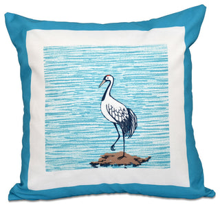 Sandbar, Animal Print Pillow, Turquoise, 16"x16"