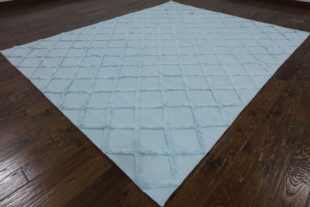 8'x10' Moroccan Wool and Silk Oriental Area Rug, W2243