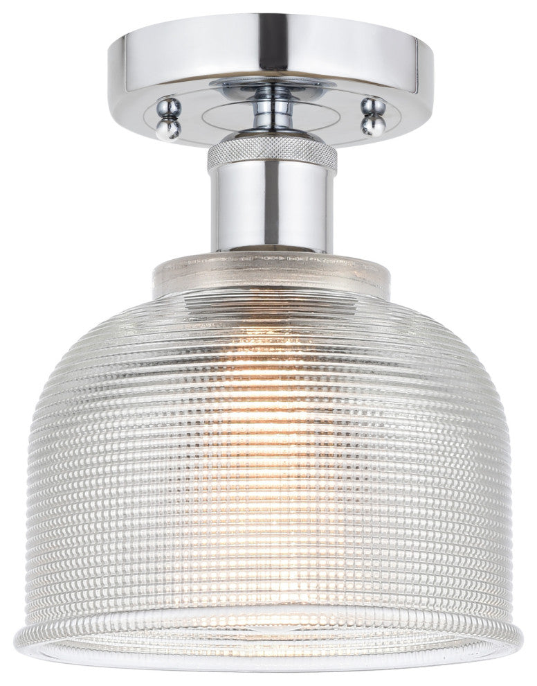 Innovations 616-1F-PC-G412 Dayton 1 Light 5.5" Semi-Flush Mount, Polished Chrome
