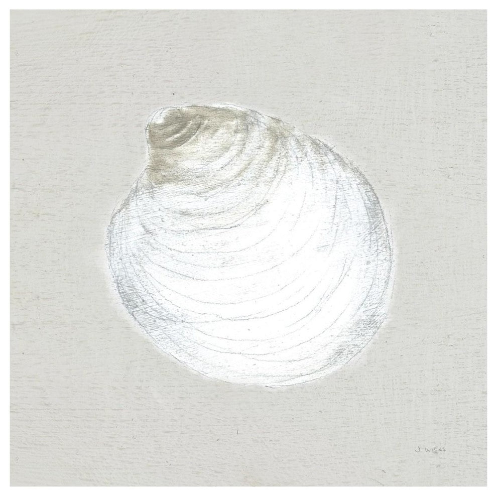 "Serene Shells II Tan" Digital Paper Print by James Wiens, 20"x20"