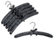 Satin Hangers, Black, Set of 6