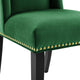 Baron Performance Velvet Dining Chairs, Set of 2, Emerald