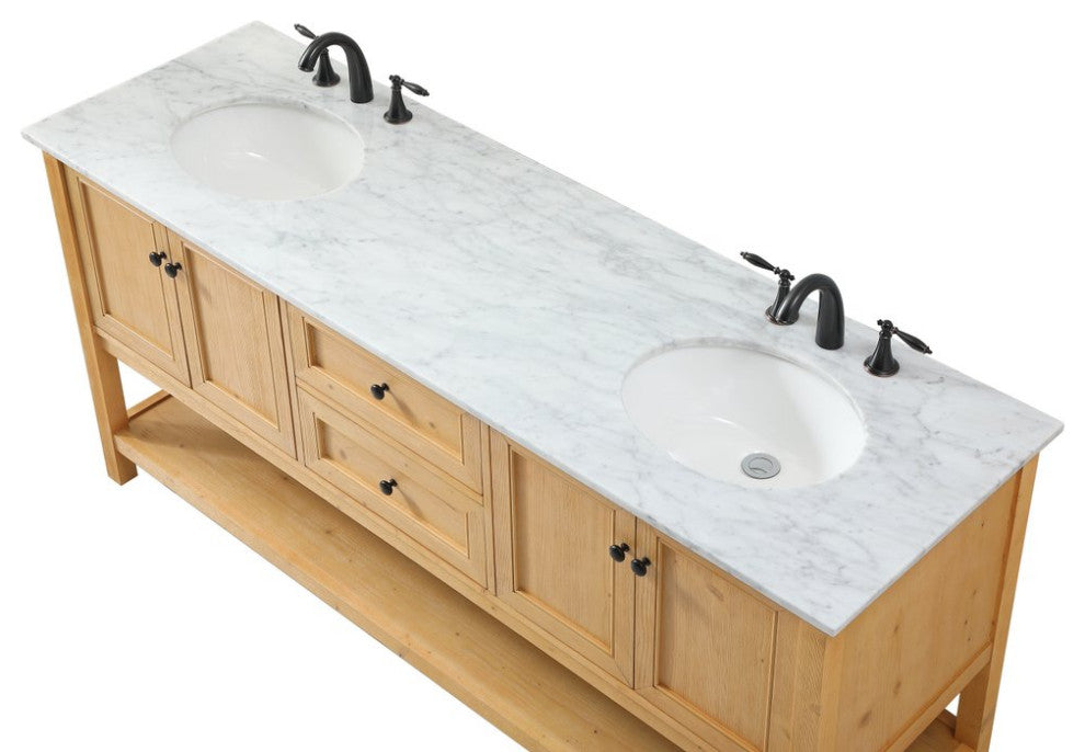 Home Living 22" Transitional Natural Wood-Light Bathroom Vanity