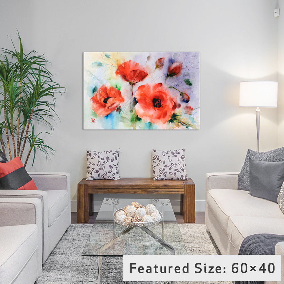 "Poppies" by Dean Crouser, 26x18x1.5