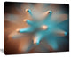 Blue Macro Prickly Texture, Abstract Canvas Wall Art, 20"x12"