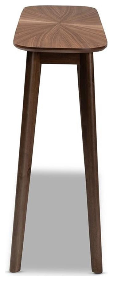 Baxton Studio Wendy Mid-Century Modern Walnuted Wood Console Table