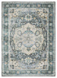Celestia Machine Washable Medallion Indoor Area Rug, Blue, 5'x7'