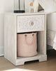 One Drawer Nightstand, Whitewash